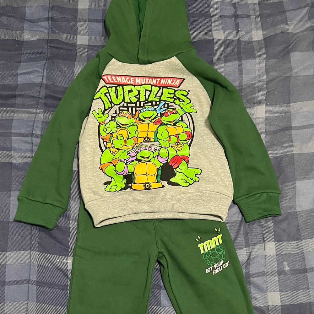 Nickelodeon Green and Gray Teenage Mutant Ninja Turtles Kids Matching Set